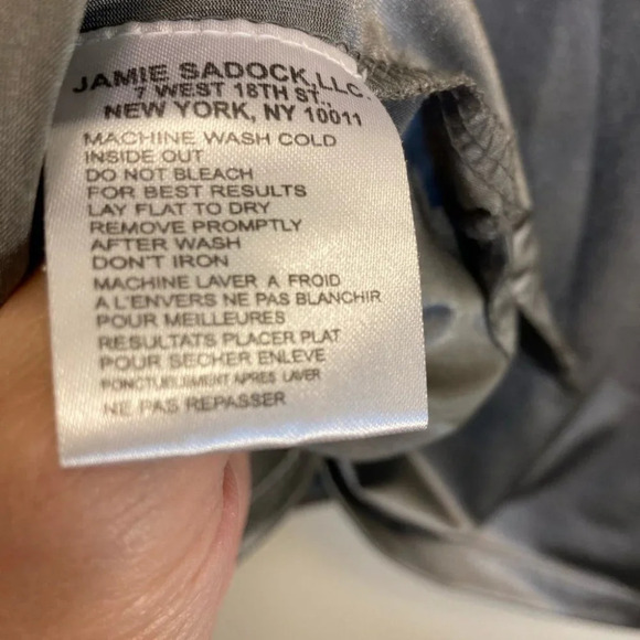 JAMIE SADOK Sz XL Biking Sheen Fabric Short Sleeve T-shirt Polo  Style Shirt - Picture 6 of 8